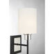 Alvara 1 Light 5.5 inch Matte Black with Polished Nickel Accents Wall Sconce Wall Light, Essentials
