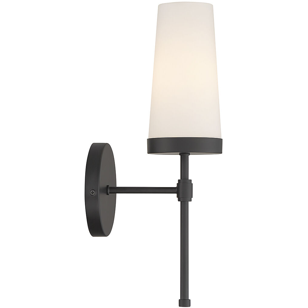 Haynes 1 Light 5 inch Matte Black Wall Sconce Wall Light, Essentials