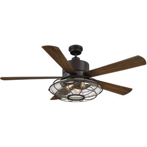 Connell 56 inch English Bronze with Walnut Blades Ceiling Fan