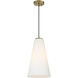 Christos 1 Light 10 inch Warm Brass Pendant Ceiling Light, Lighting One