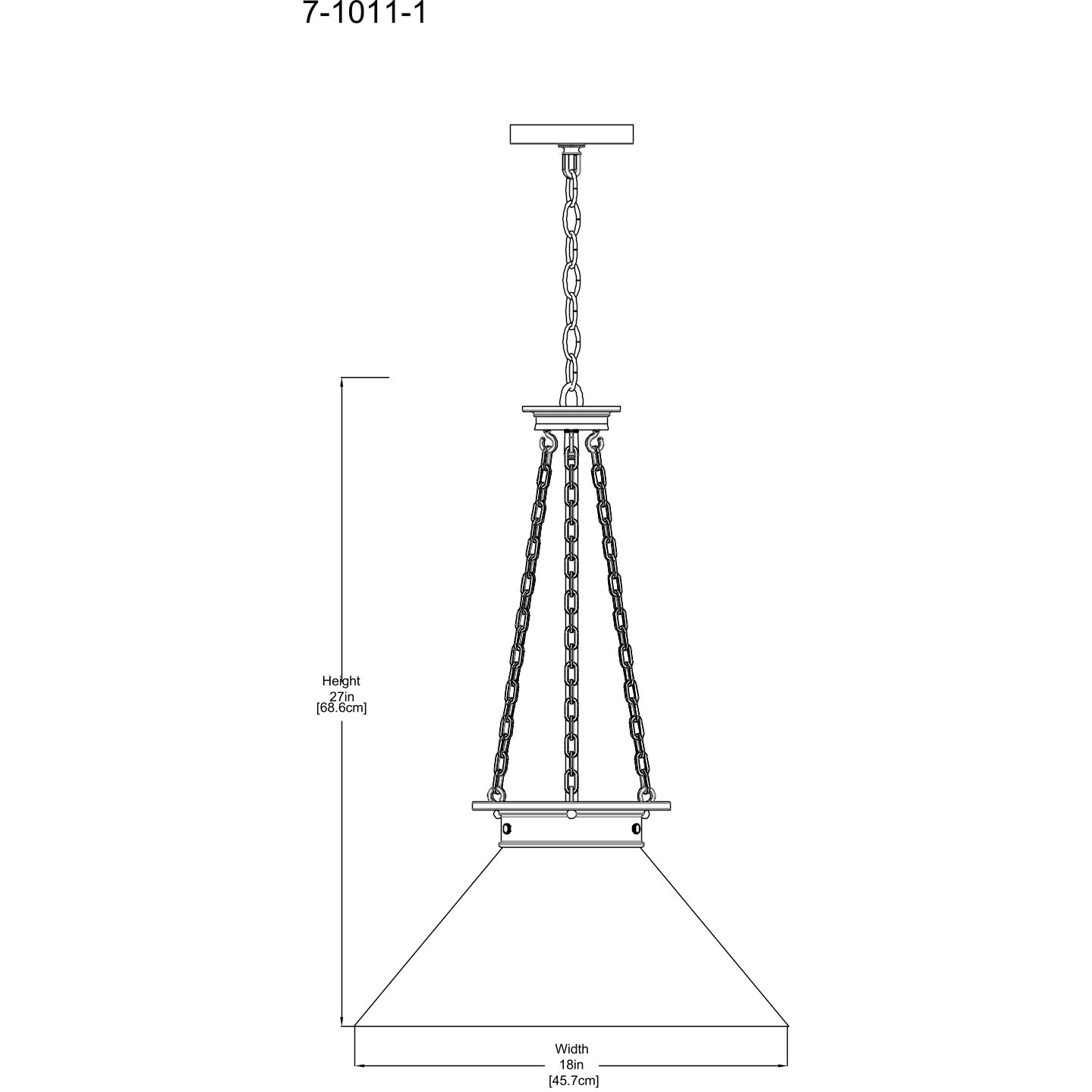 Myers 1 Light 18 inch Polished Nickel Pendant Ceiling Light