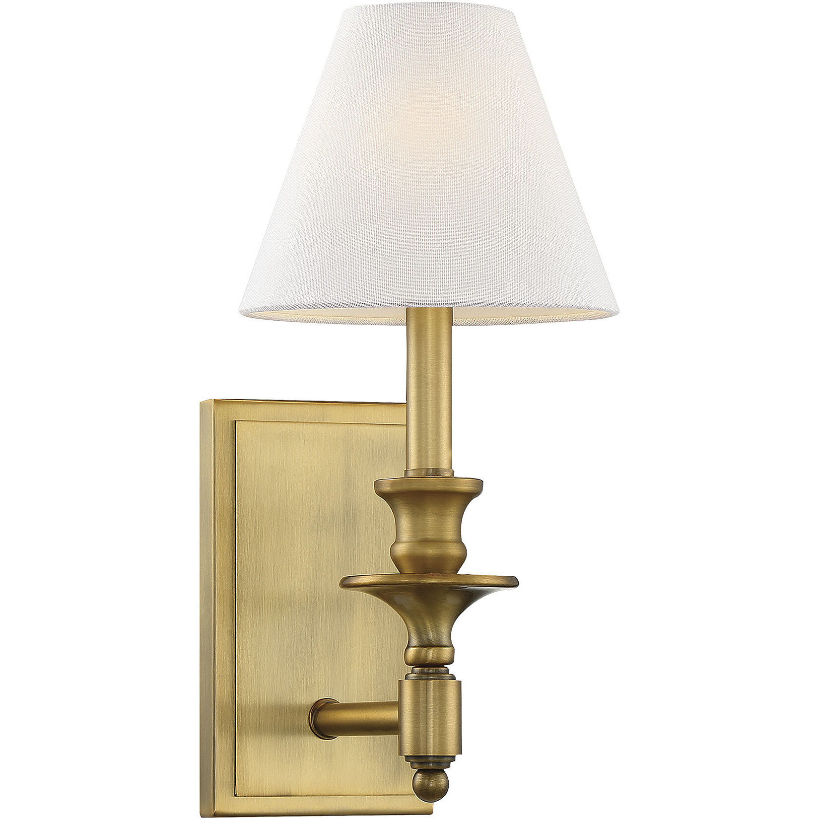 Washburn 1 Light 6.9 inch Warm Brass Wall Sconce Wall Light, Essentials