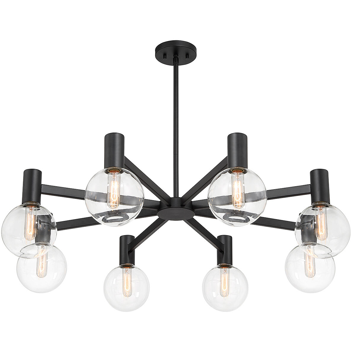 8 light chandelier black hot sale