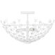 Birch 3 Light 20 inch Bisque White Semi-Flush Ceiling Light