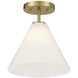 Blair 1 Light 10 inch Warm Brass Mini-Pendant or Semi-Flush Ceiling Light