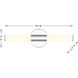 Connor LED 18 inch Chrome Vanity Light Wall Light