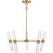 Arlon LED 26 inch Warm Brass Pendant Ceiling Light