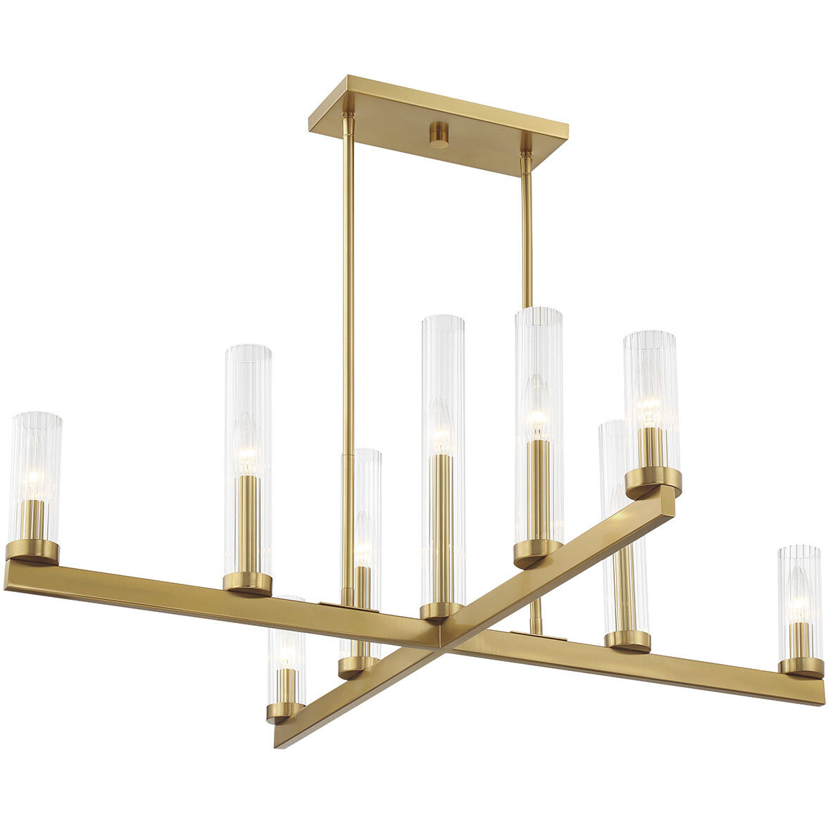 Carina 9 Light 37.75 inch Warm Brass Chandelier Ceiling Light