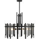 Guillford 6 Light 30 inch Matte Black Pendant Ceiling Light, Lighting One