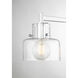 Dover 3 Light 25 inch Chrome Bathroom Vanity Light Wall Light