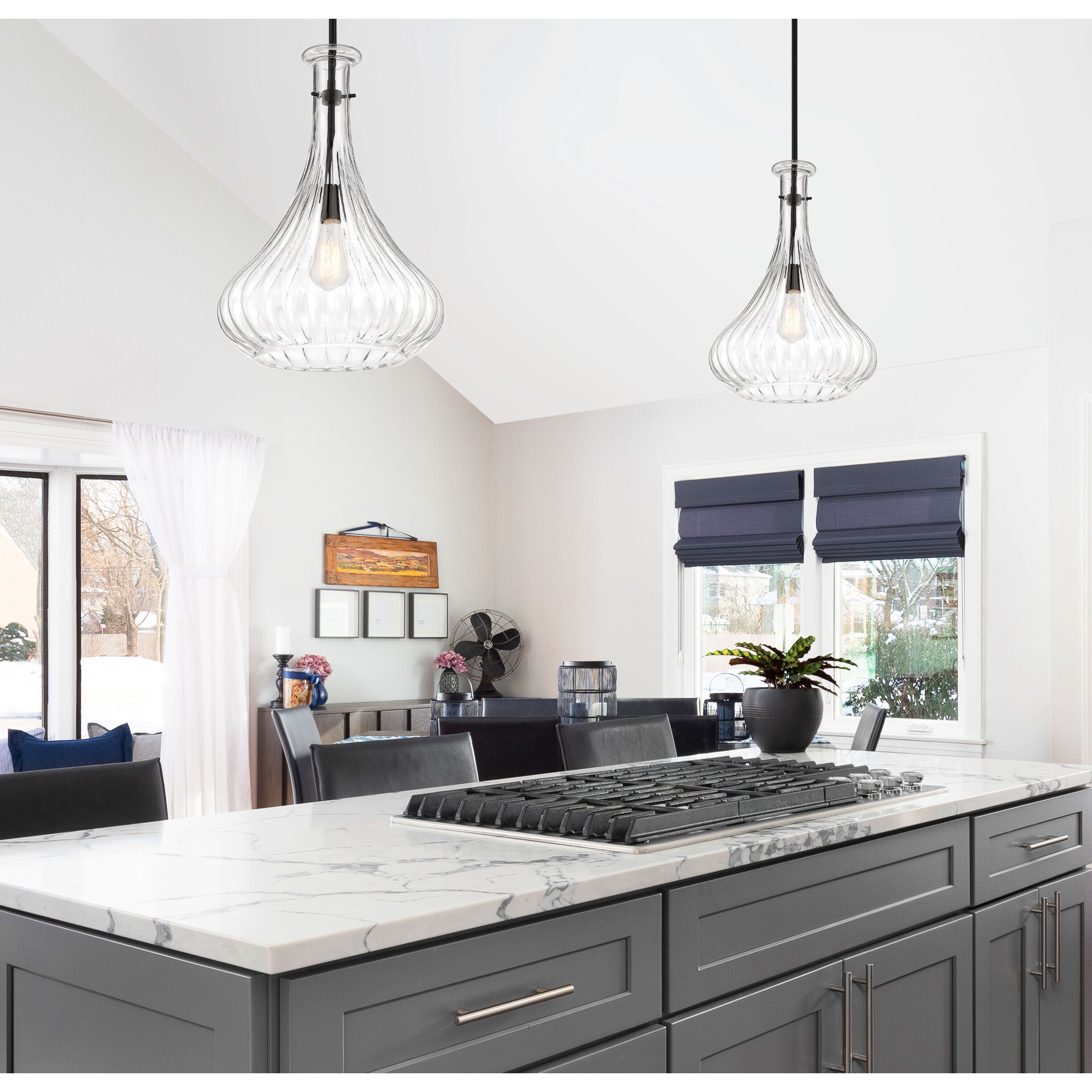 Bristo 1 Light 14 inch Matte Black Pendant Ceiling Light, Essentials