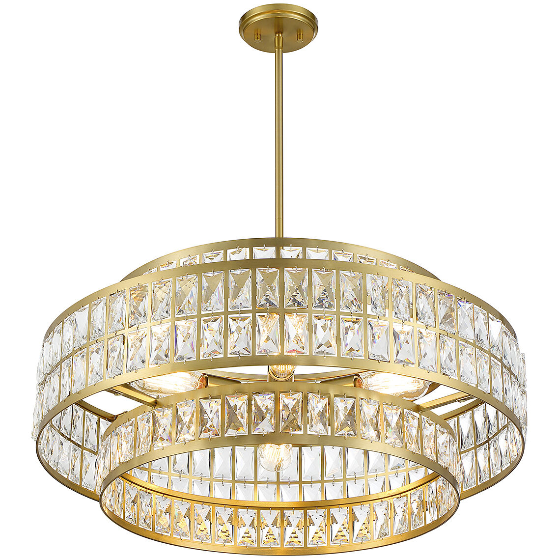 Renzo 6 Light 28 inch Warm Brass Pendant Ceiling Light