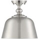 Berg 1 Light 12 inch Satin Nickel Semi-Flush Ceiling Light, Essentials