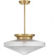 Norwich 1 Light 18 inch Warm Brass Covertible SemiFlush Ceiling Light