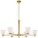 Kohlman 6 Light 40 inch Warm Brass Chandelier Ceiling Light