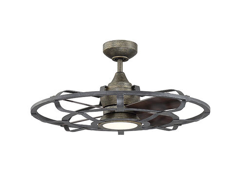 Alsace II 22 inch Reclaimed Wood with Chestnut Blades Outdoor Fan D'lier