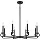 Torino 8 Light 34 inch Matte Black Chandelier Ceiling Light, Essentials