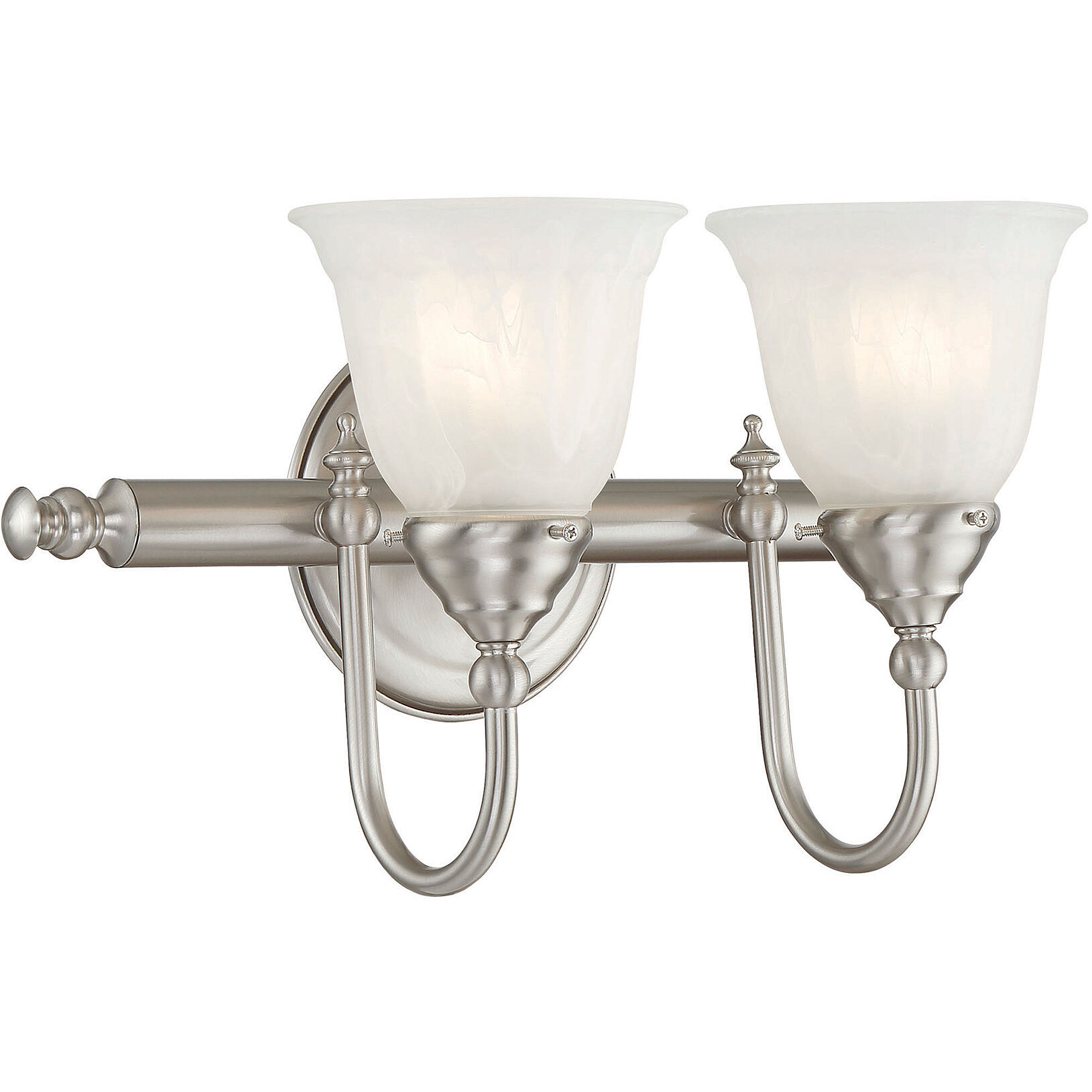 Brunswick 2 Light 17 inch Satin Nickel Bathroom Vanity Light Wall Light, Essentials
