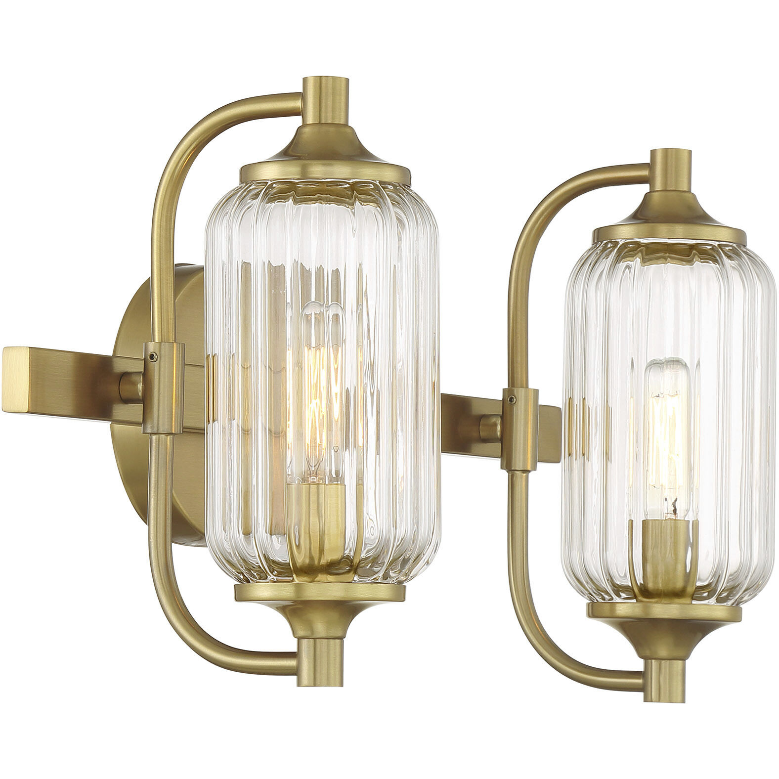 Holton 2 Light 16 inch Warm Brass Bathroom Vanity Light Wall Light
