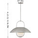 Lehigh 1 Light 22 inch Satin Nickel Pendant Ceiling Light