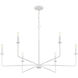 Salerno 6 Light 42 inch Bisque White Chandelier Ceiling Light, Essentials