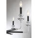 Davidson 6 Light 32 inch Matte Black with Polished Chrome Accents Chandelier Ceiling Light