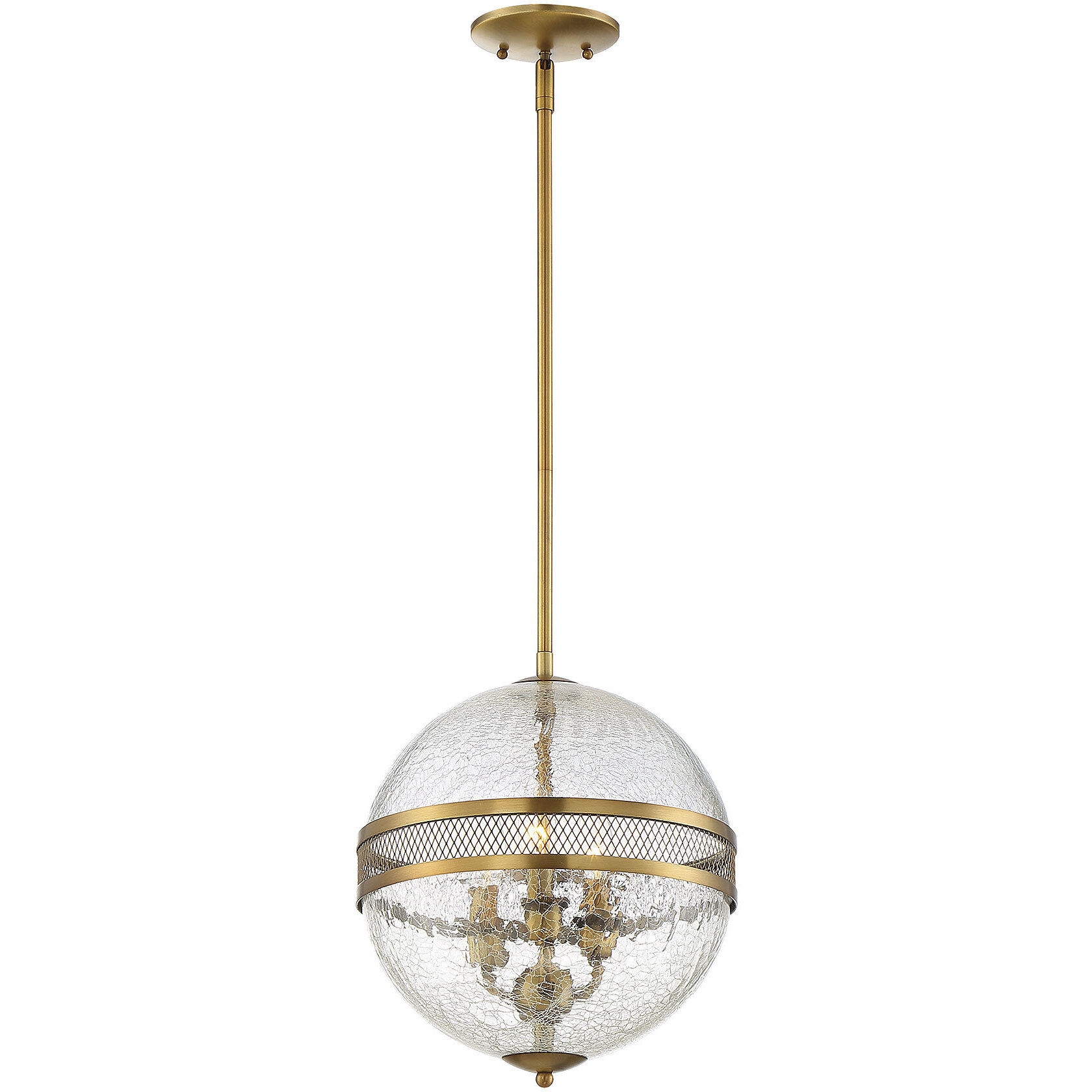 Stirling 3 Light 12 inch Warm Brass Pendant Ceiling Light, Essentials
