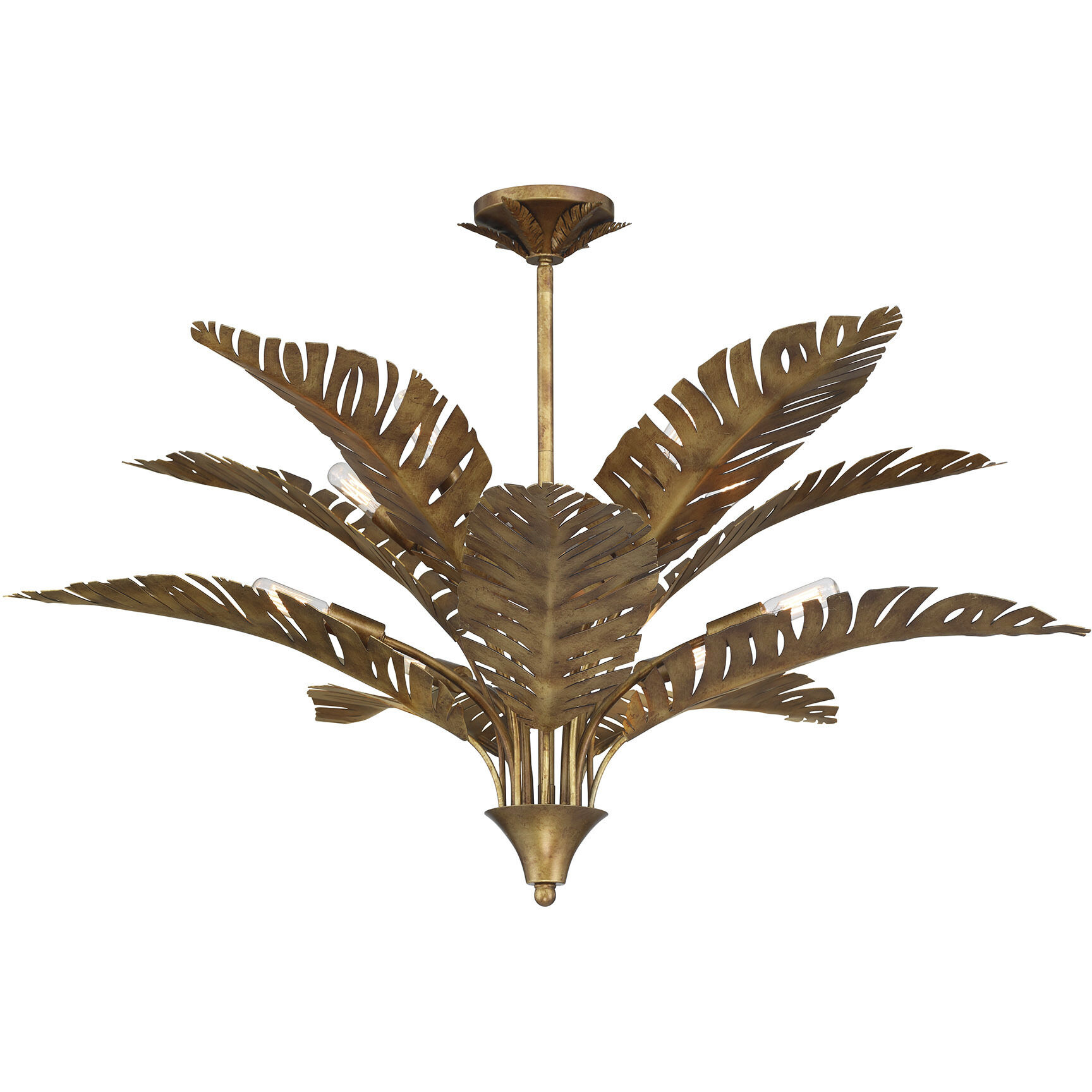 Palmera 10 Light 38 inch Gold Vein Chandelier Ceiling Light