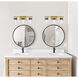 Brickell 3 Light 22 inch Warm Brass Bathroom Vanity Light Wall Light