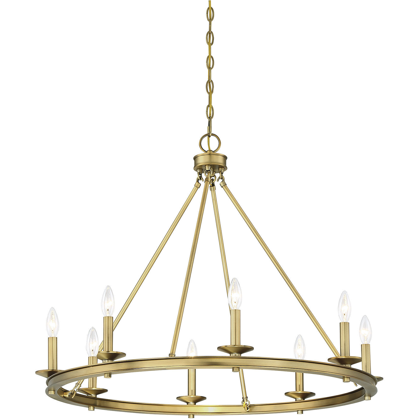 Middleton 8 Light 33 inch Warm Brass Chandelier Ceiling Light, Essentials