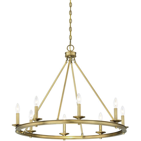 Middleton 8 Light 33 inch Warm Brass Chandelier Ceiling Light, Essentials