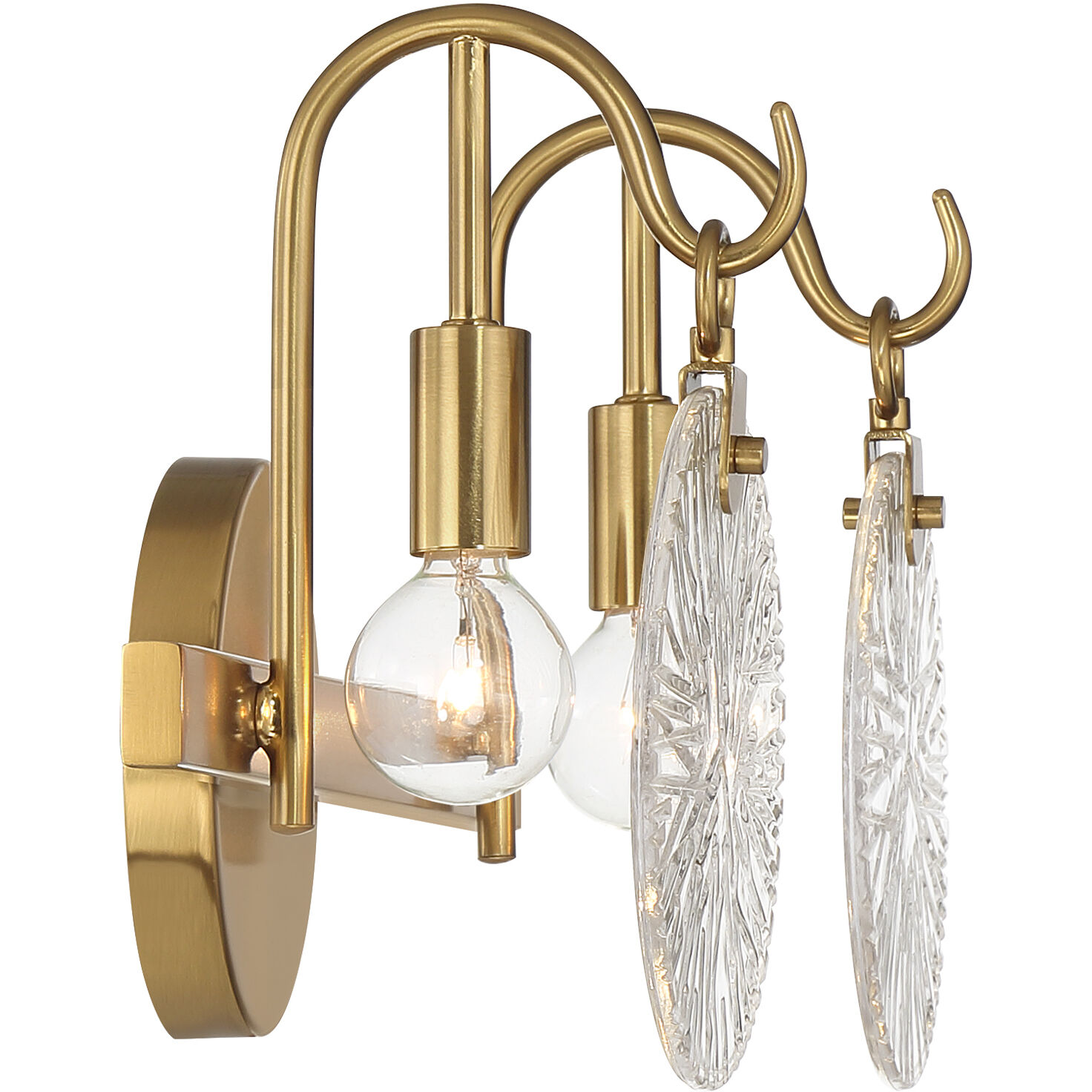 Addison 2 Light 16 inch Warm Brass Bathroom Vanity Light Wall Light