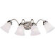 Brighton 4 Light 19 inch Satin Nickel Bathroom Vanity Light Wall Light, Essentials