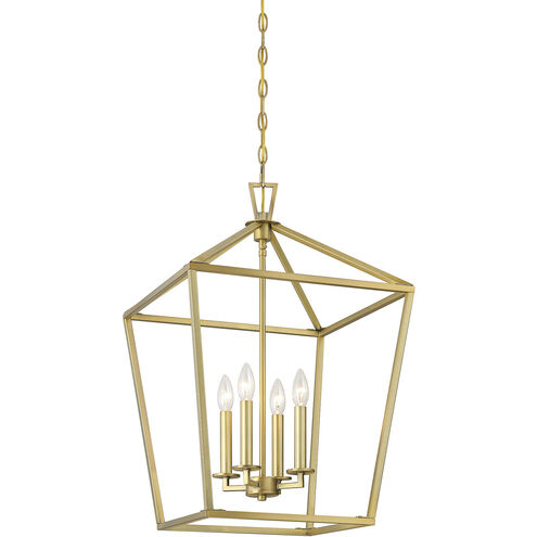 Townsend 4 Light 17 inch Warm Brass Pendant Ceiling Light, Essentials