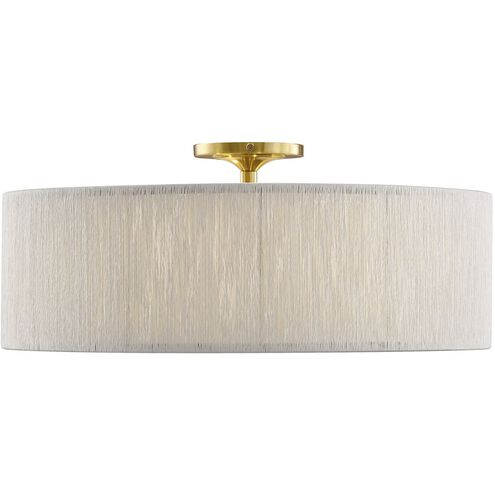 Maynard 4 Light 22 inch Warm Brass Flush Mount Ceiling Light
