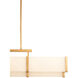 Orleans 5 Light 44.38 inch Distressed Gold Linear Chandelier Ceiling Light