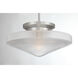 Norwich 1 Light 18 inch Satin Nickel Covertible SemiFlush Ceiling Light