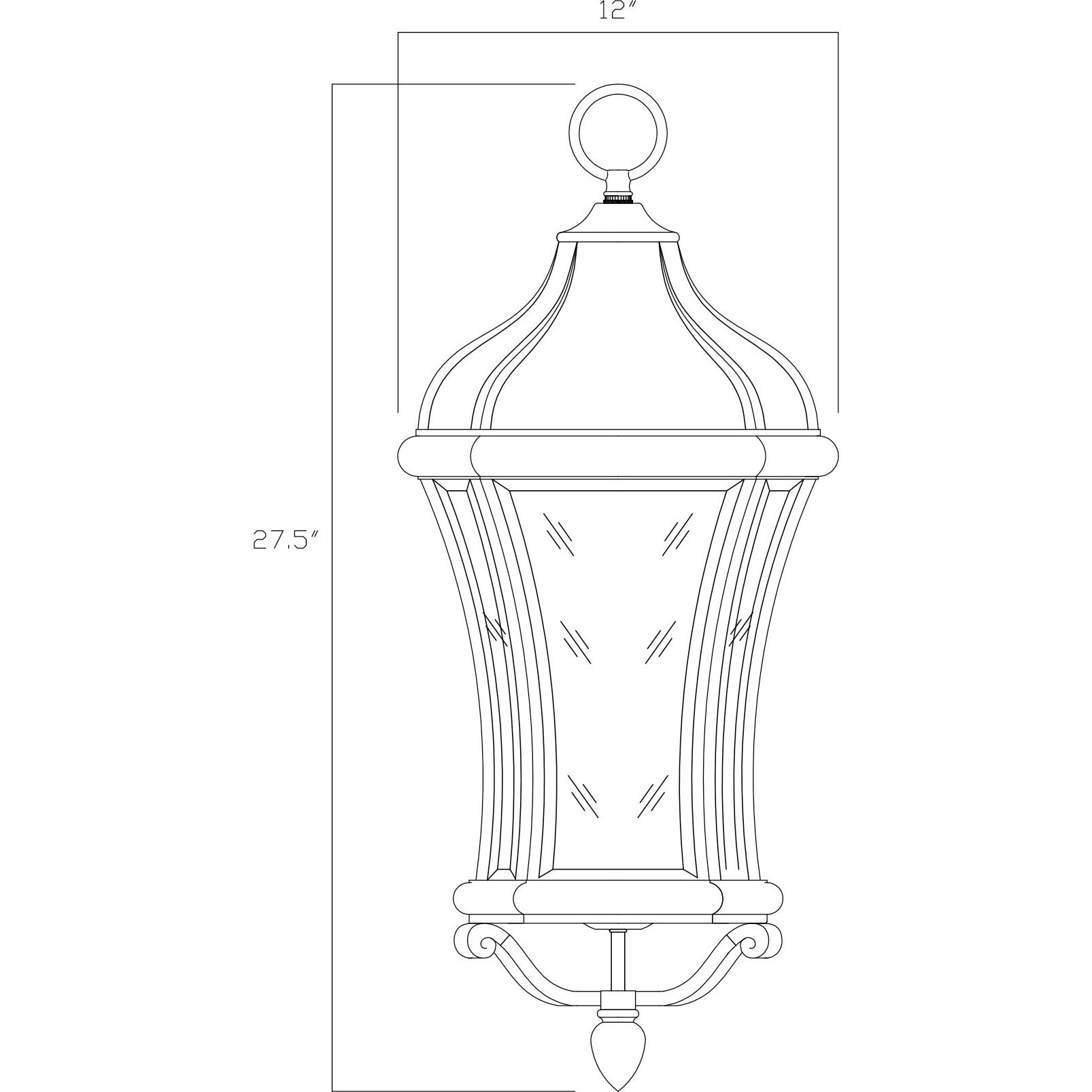 Realto 4 Light 12 inch Walnut Patina Outdoor Hanging Lantern