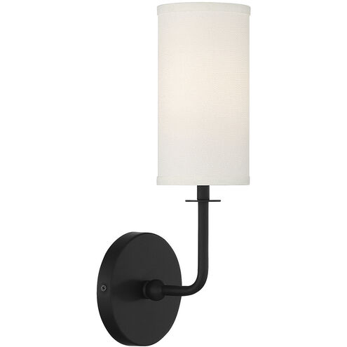 Powell 1 Light 5 inch Matte Black Wall Sconce Wall Light, Essentials