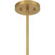 Hearne 4 Light 22 inch Warm Brass Pendant Ceiling Light