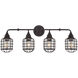 Connell 4 Light 34 inch English Bronze Bathroom Vanity Light Wall Light