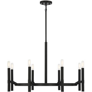 Padgett 8 Light 32 inch Matte Black Chandelier Ceiling Light