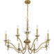 Champlain 8 Light 35 inch Warm Brass Chandelier Ceiling Light