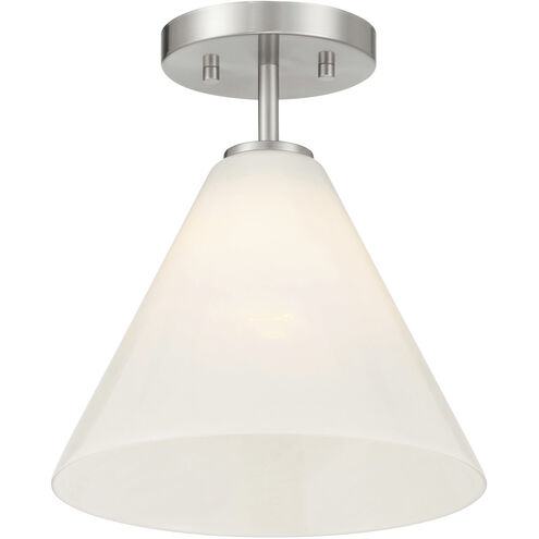 Blair 1 Light 10 inch Satin Nickel Mini-Pendant or Semi-Flush Ceiling Light