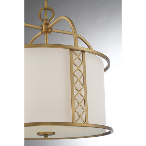 Rockford 3 Light 18 inch Warm Brass Pendant Ceiling Light, Essentials