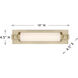 Parker LED 18 inch Noble Brass Bathroom Vanity Light Wall Light