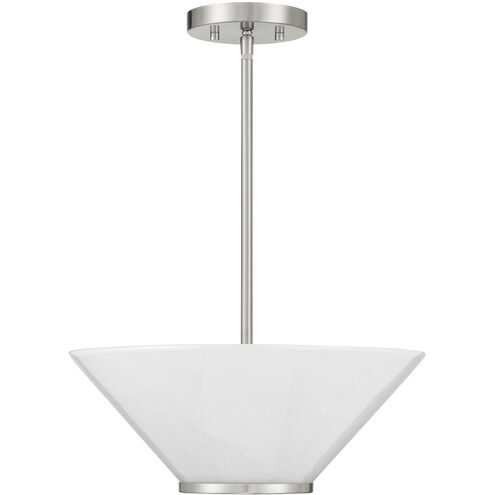 Blair 3 Light 15 inch Satin Nickel Convertible Semi-Flush or Pendant Ceiling Light