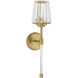 Garnet 1 Light 5.5 inch Warm Brass Wall Sconce Wall Light