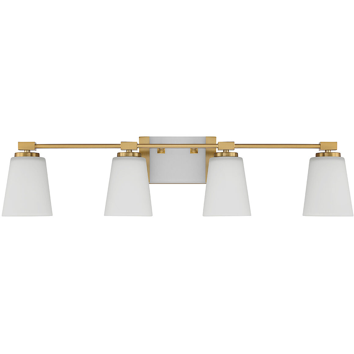 Darby 4 Light 34 inch Warm Brass Bathroom Vanity Light Wall Light