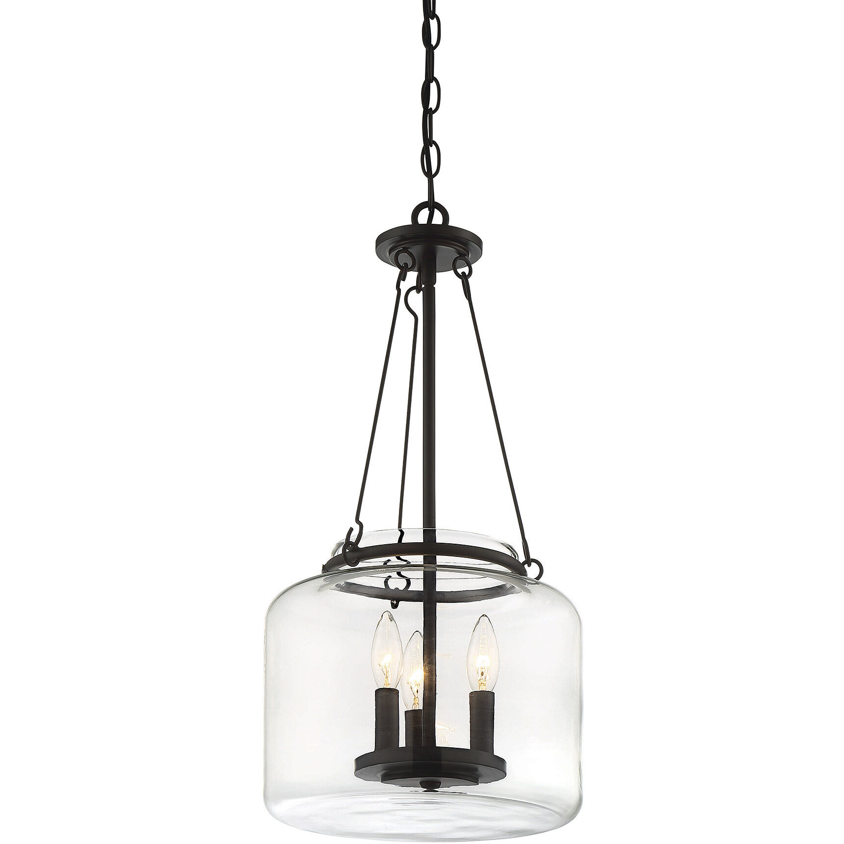 Akron 3 Light 12 inch English Bronze Pendant Ceiling Light, Essentials